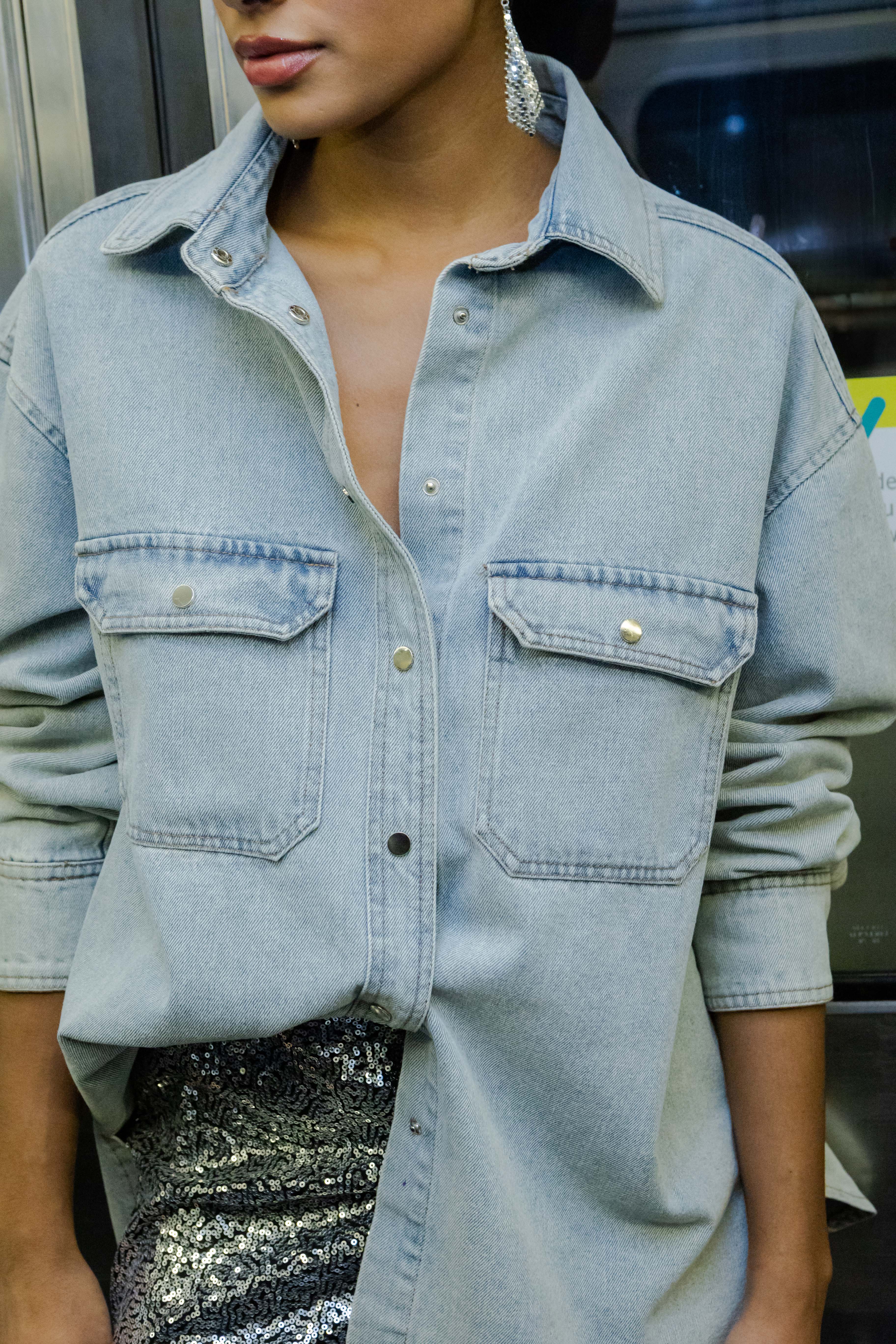 Chemise oversize en denim