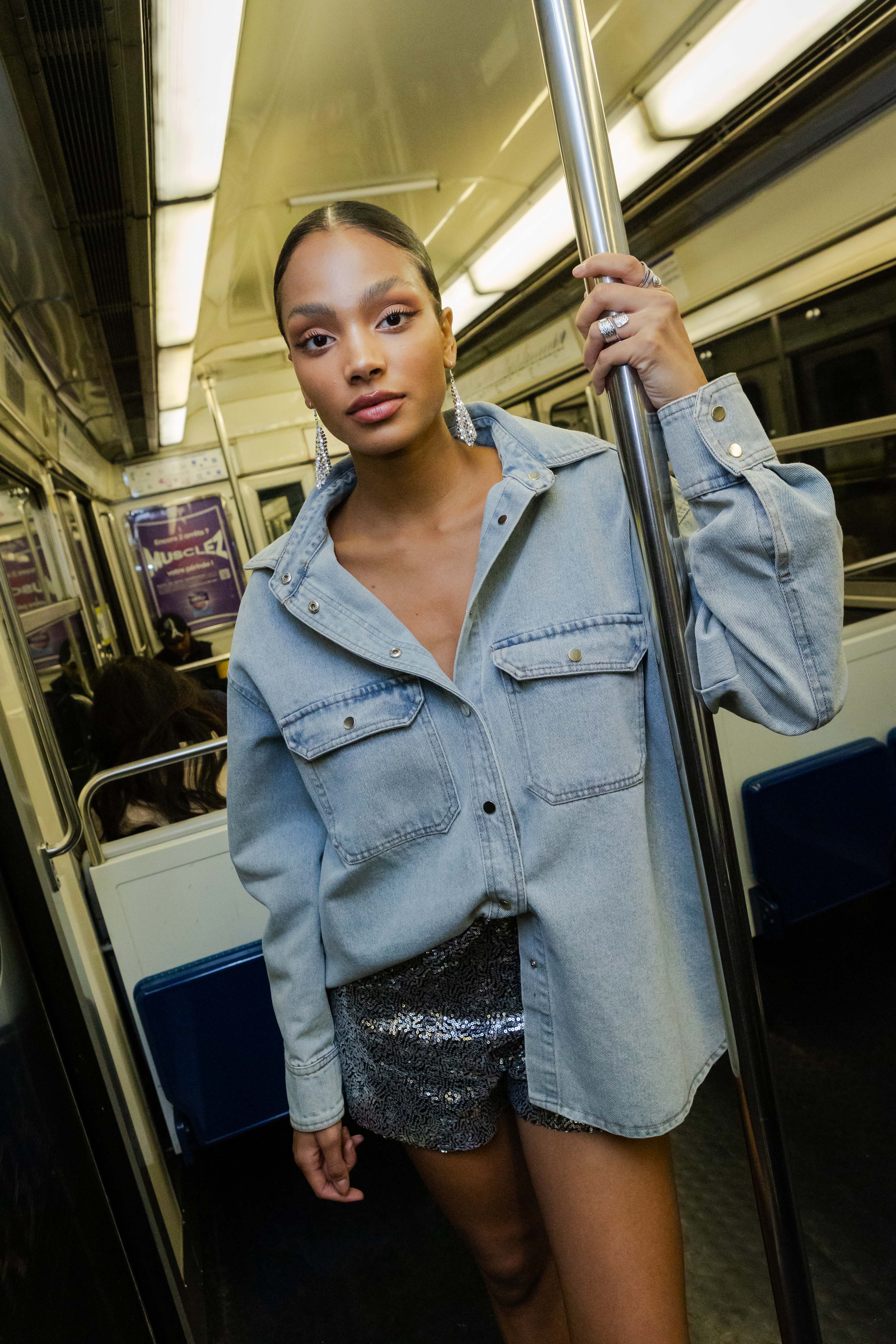 Chemise oversize en denim