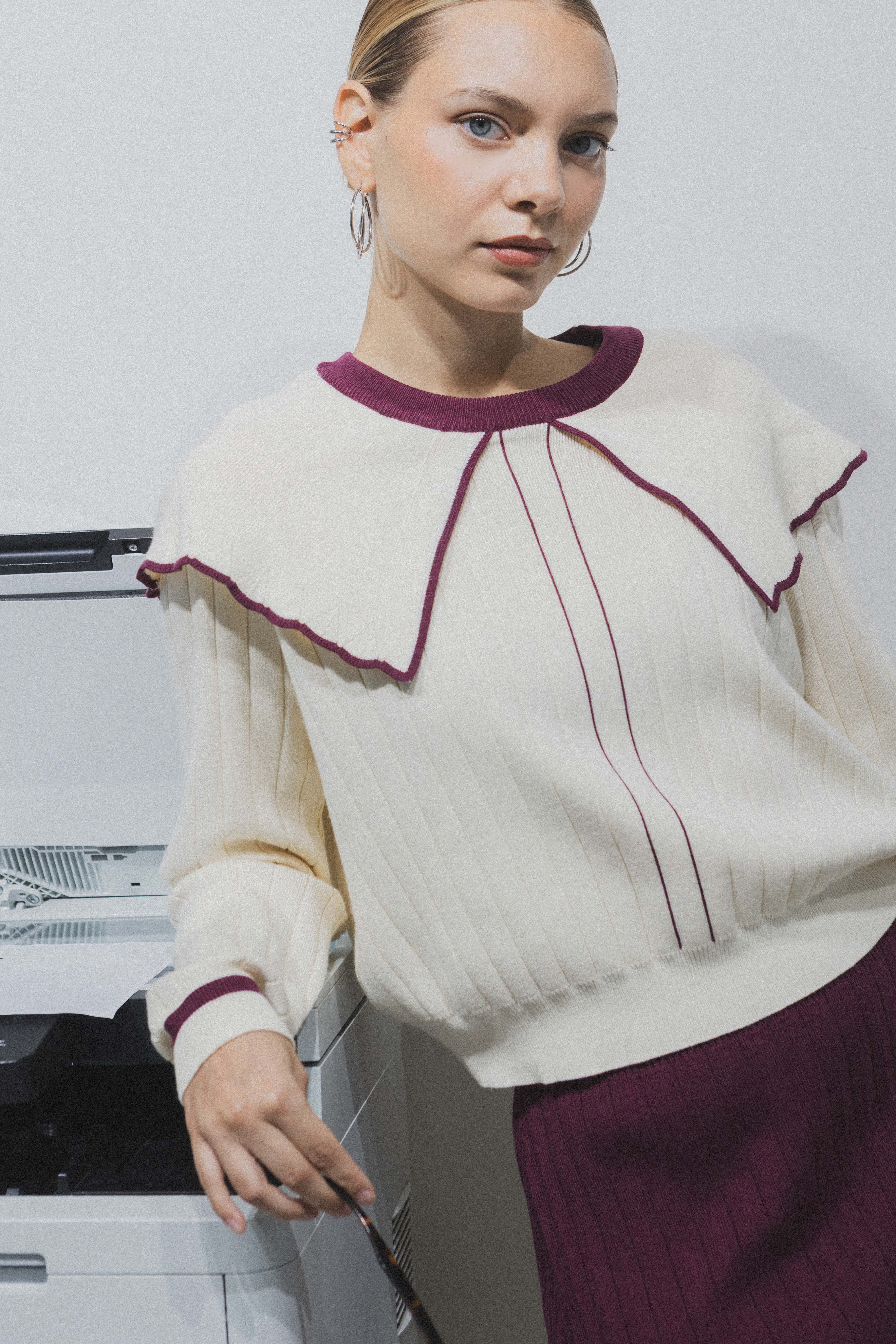 Ensemble en maille Charlotte pull et jupe