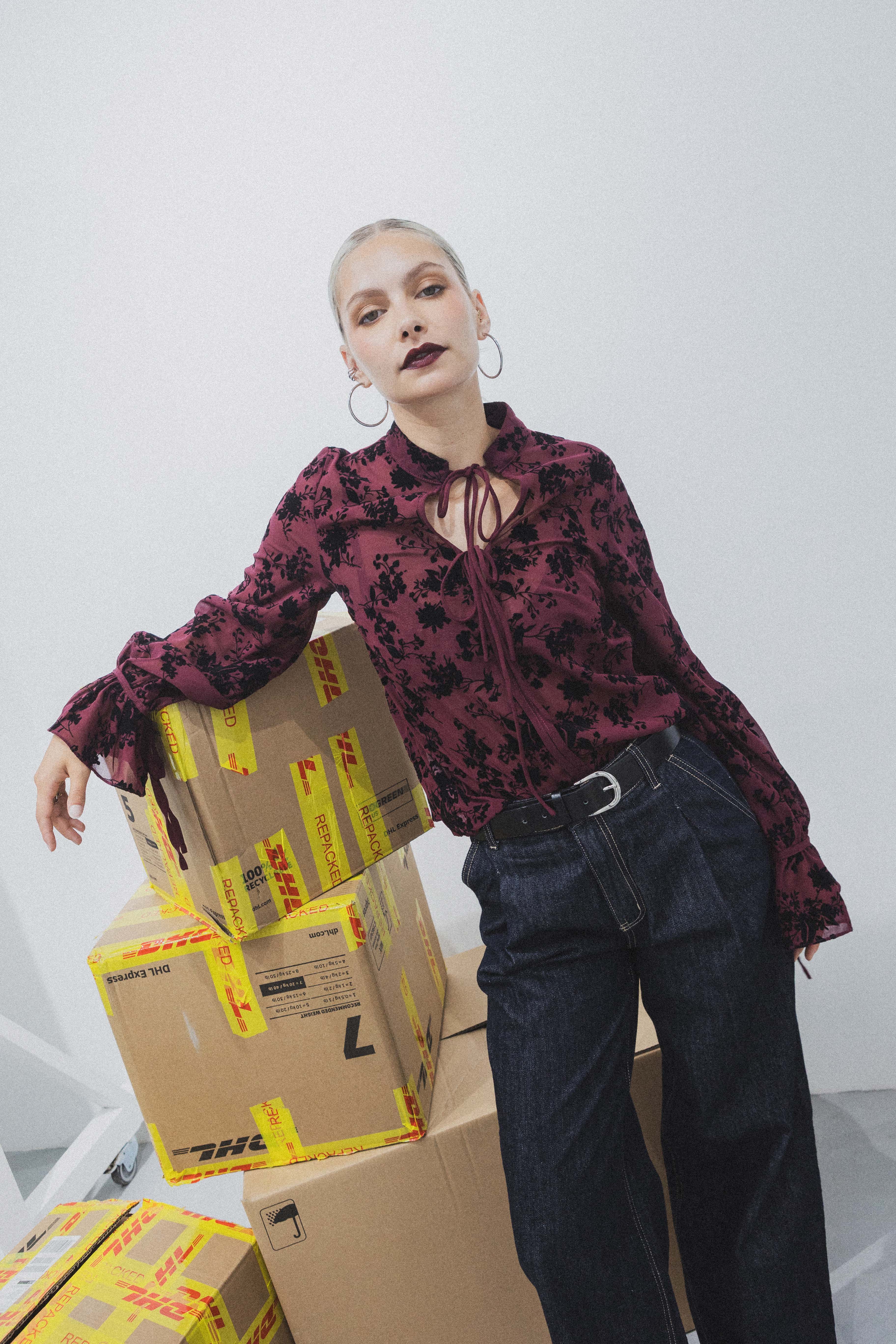 Blouse Anna à motifs